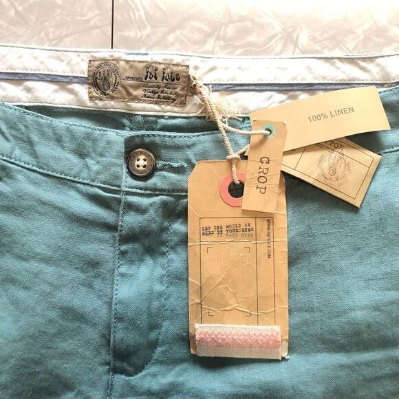 Linen Cropped Pants Sz 16 - Picture 4 of 11